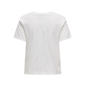 JDY Selma S/S T-shirt Med Hæklet Lomme - Cloud Dancer