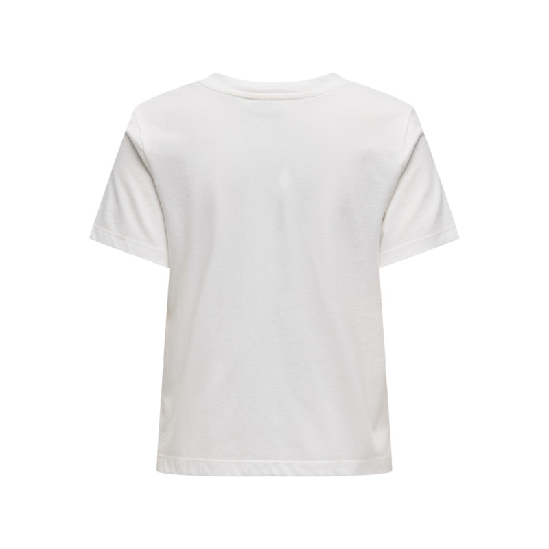 JDY Selma S/S T-shirt Med Hæklet Lomme - Cloud Dancer