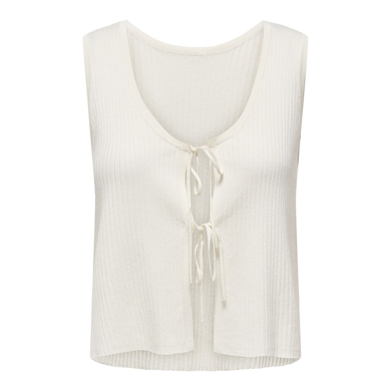 JDY Alexandra S/L Vendbar Binde Top - Cloud Dancer