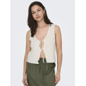 JDY Alexandra S/L Vendbar Binde Top - Cloud Dancer