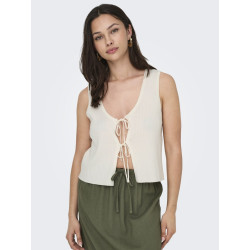 JDY Alexandra S/L Vendbar Binde Top - Cloud Dancer