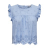 ONLY Silla Flæse Top - Bel Air Blue