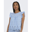 ONLY Silla Flæse Top - Bel Air Blue
