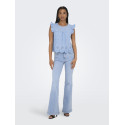 ONLY Silla Flæse Top - Bel Air Blue