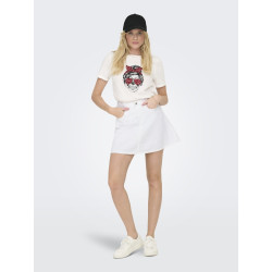 ONLY Eden Denim Nederdel - Hvid