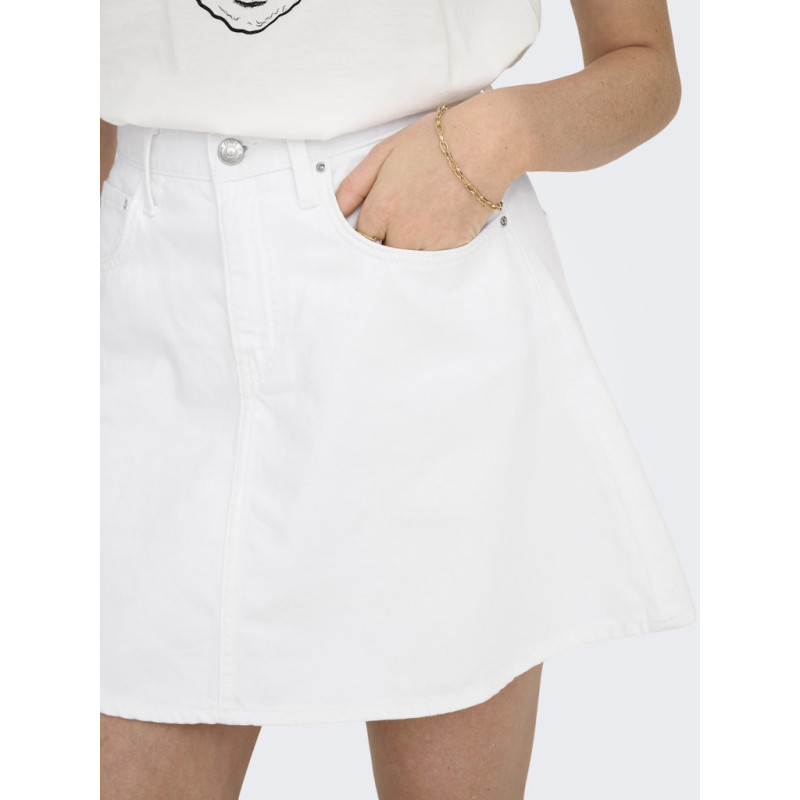 ONLY Eden Denim Nederdel - Hvid