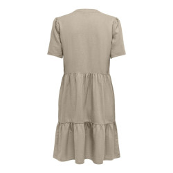 ONLY Tiri-Caro S/S Hør Kjole - Oxford Tan