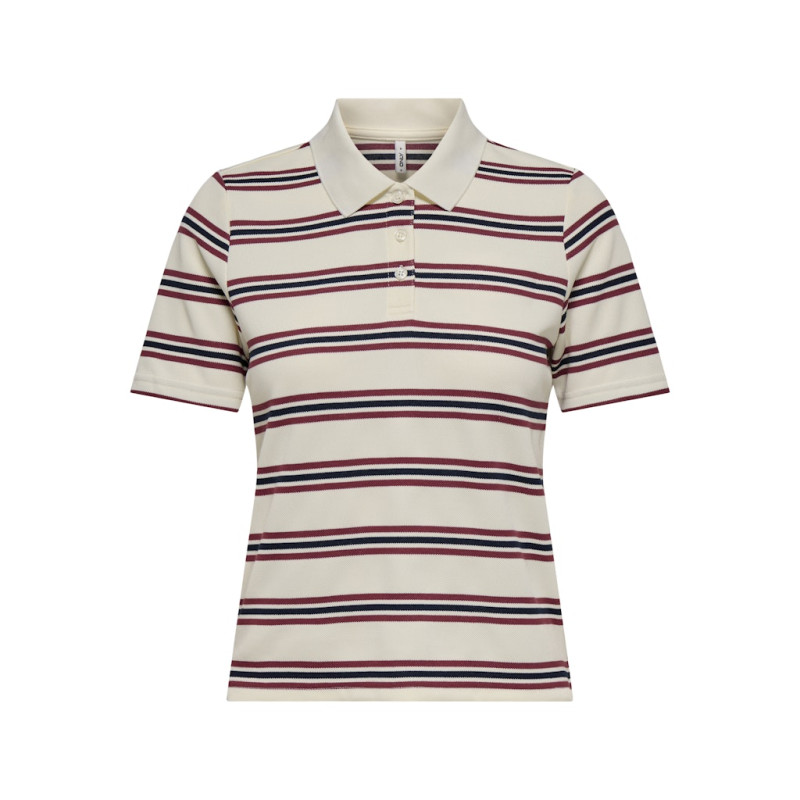 ONLY Evie S/S Polo - Antique White