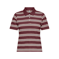 ONLY Evie S/S Polo - Ruby Wine