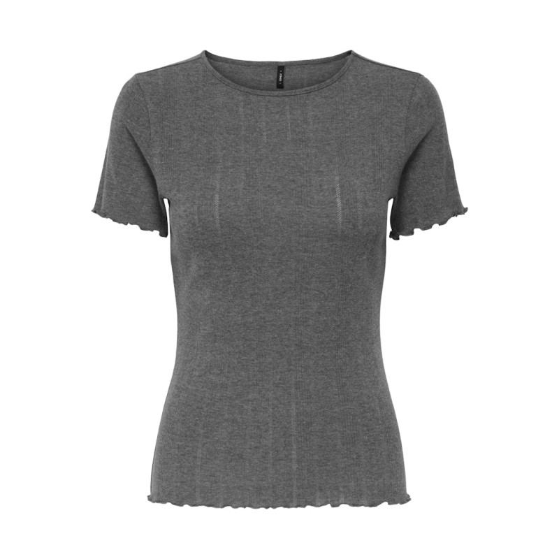 ONLY Tenna S/S Top - Dark Grey Melange