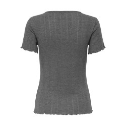 ONLY Tenna S/S Top - Dark Grey Melange
