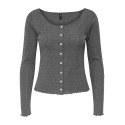 ONLY Tenna L/S Cardigan - Dark Grey Melange