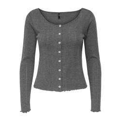 ONLY Tenna L/S Cardigan - Dark Grey Melange