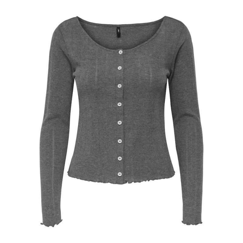 ONLY Tenna L/S Cardigan - Dark Grey Melange