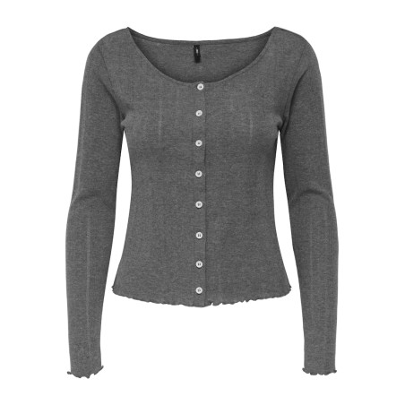 ONLY Tenna L/S Cardigan - Dark Grey Melange