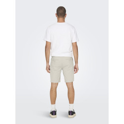 ONLY & SONS Mark 0011 Hør Shorts - Silver Lining