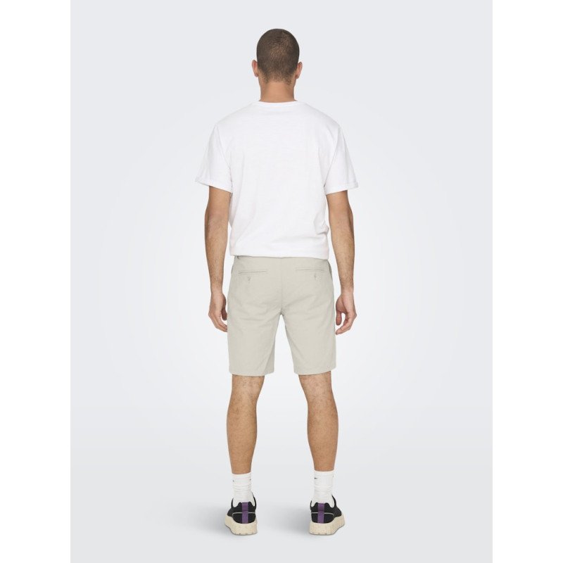ONLY & SONS Mark 0011 Hør Shorts - Silver Lining