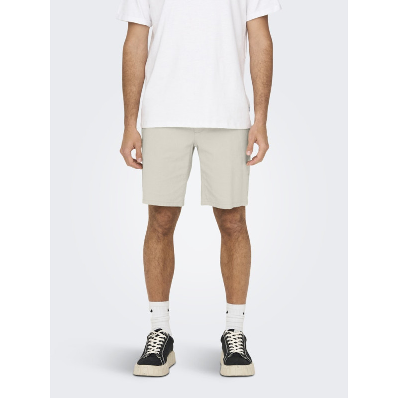 ONLY & SONS Mark 0011 Hør Shorts - Silver Lining