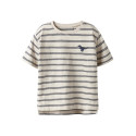 NAME IT MINI Voby T-shirt - Whitecap Gray / Navy Blazer