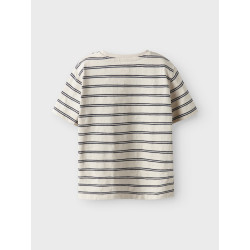 NAME IT MINI Voby T-shirt - Whitecap Gray / Navy Blazer