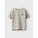 NAME IT MINI Voby T-shirt - Whitecap Gray / Navy Blazer