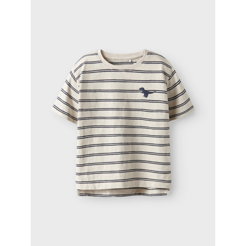 NAME IT MINI Voby T-shirt - Whitecap Gray / Navy Blazer