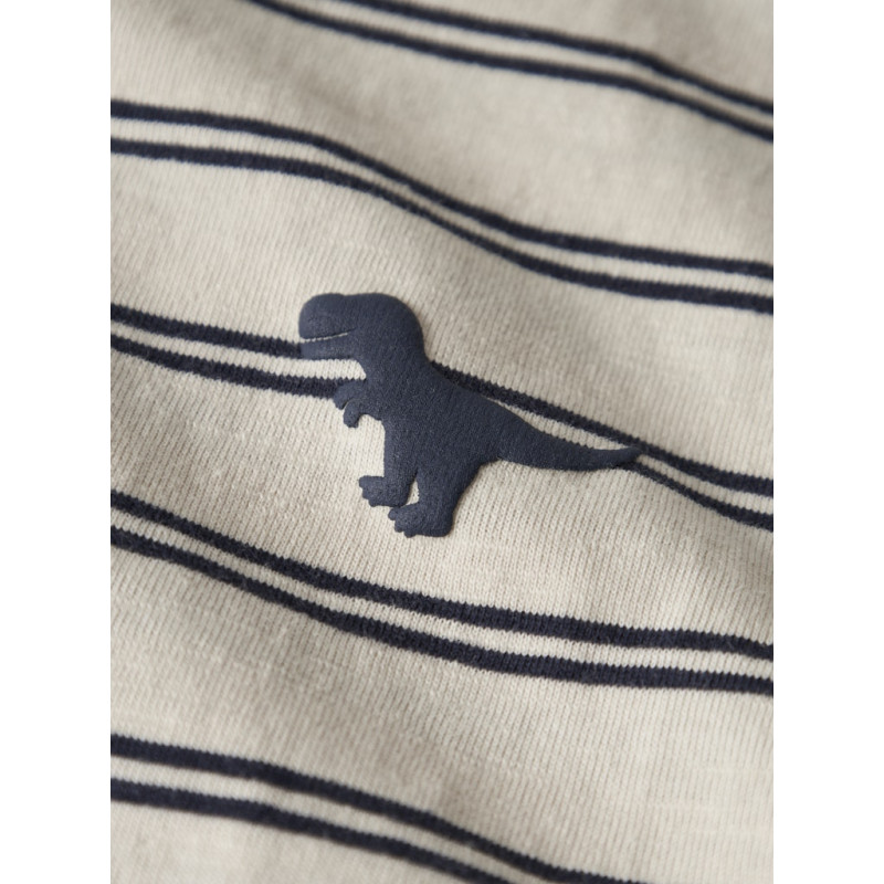 NAME IT MINI Voby T-shirt - Whitecap Gray / Navy Blazer