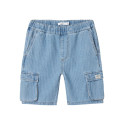 NAME IT KIDS Ryan Cargo Denim Shorts 3950 - Light Blue Denim