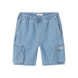 NAME IT KIDS Ryan Cargo Denim Shorts 3950 - Light Blue Denim