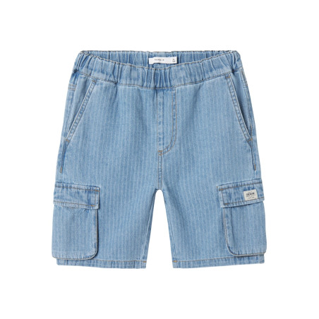 NAME IT KIDS Ryan Cargo Denim Shorts 3950 - Light Blue Denim