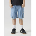 NAME IT KIDS Ryan Cargo Denim Shorts 3950 - Light Blue Denim