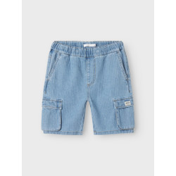 NAME IT KIDS Ryan Cargo Denim Shorts 3950 - Light Blue Denim