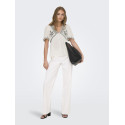 JDY Harper S/S Broderet Top - Cloud Dancer