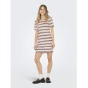 ONLY Evie S/S Polo Kjole - Antique White