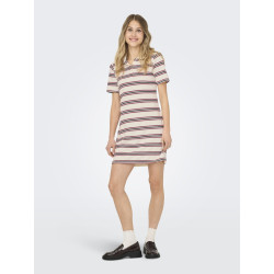 ONLY Evie S/S Polo Kjole - Antique White