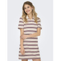 ONLY Evie S/S Polo Kjole - Antique White