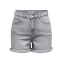 ONLY Josephine Stretch Denim Shorts - Medium Grey Denim