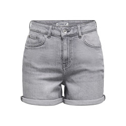 ONLY Josephine Stretch Denim Shorts - Medium Grey Denim