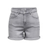 ONLY Josephine Stretch Denim Shorts - Medium Grey Denim