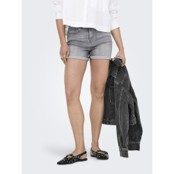ONLY Josephine Stretch Denim Shorts - Medium Grey Denim
