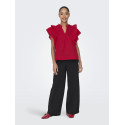 ONLY Sunny Capsl Flæse Top - High Risk Red
