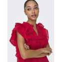ONLY Sunny Capsl Flæse Top - High Risk Red
