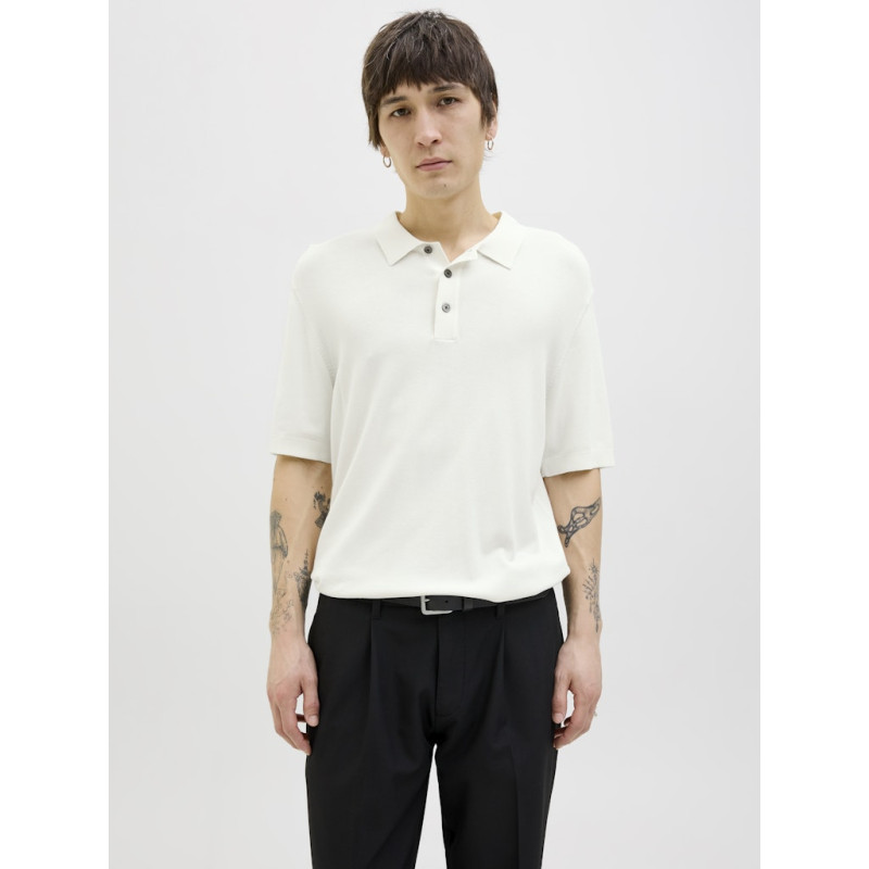JACK & JONES PREMIUM William S/S Polo - Cloud Dancer