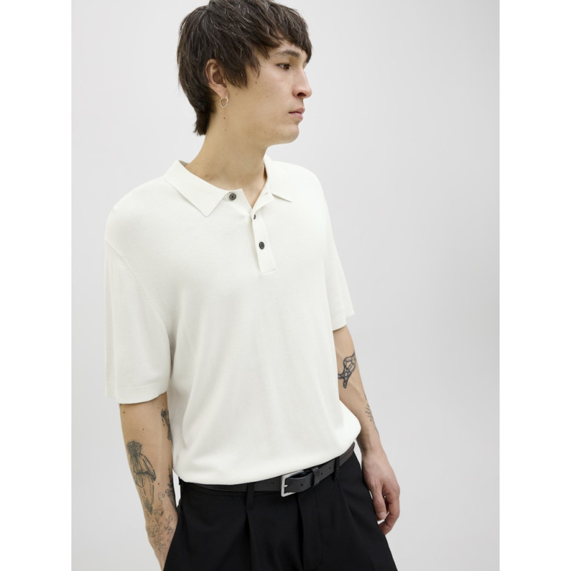 JACK & JONES PREMIUM William S/S Polo - Cloud Dancer