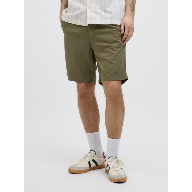 JACK & JONES Jaiden Campaign Hybrid Hør Shorts - Olive Night