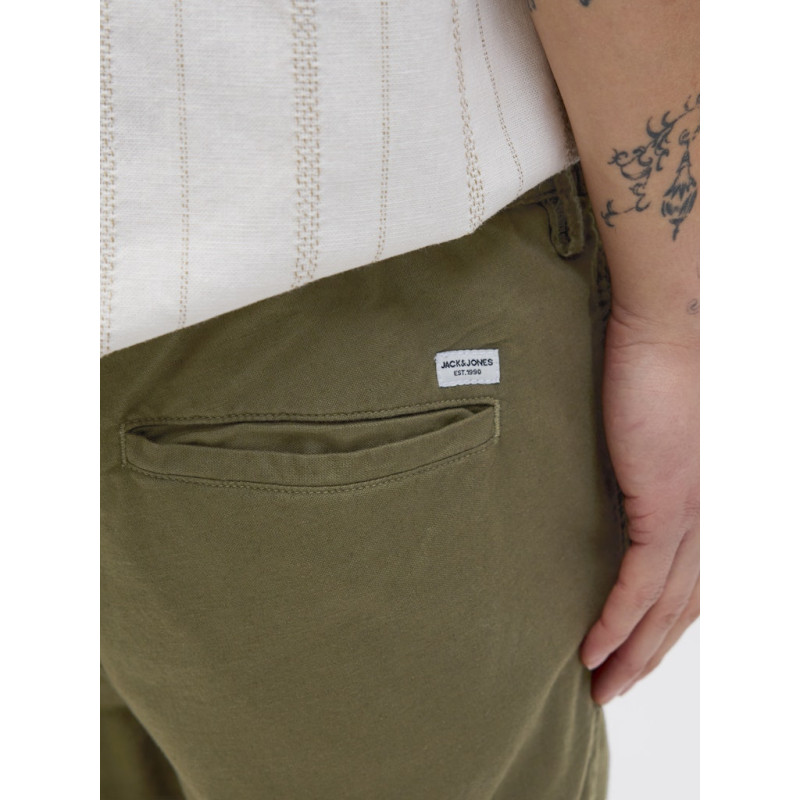 JACK & JONES Jaiden Campaign Hybrid Hør Shorts - Olive Night