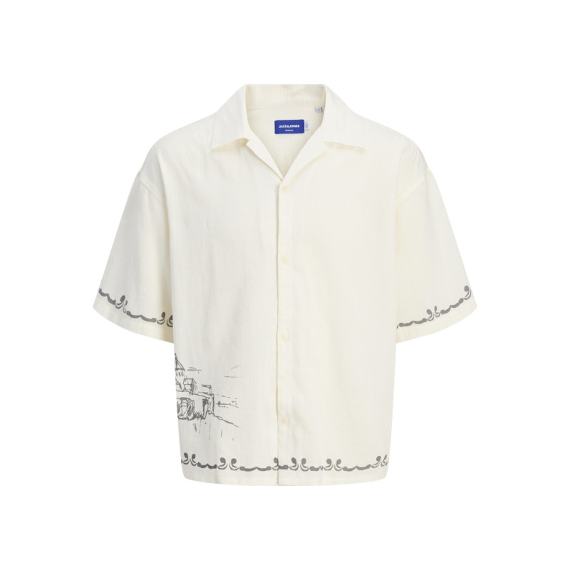 JACK & JONES JUNIOR Acapulco Resort Skjorte - Cloud Dancer
