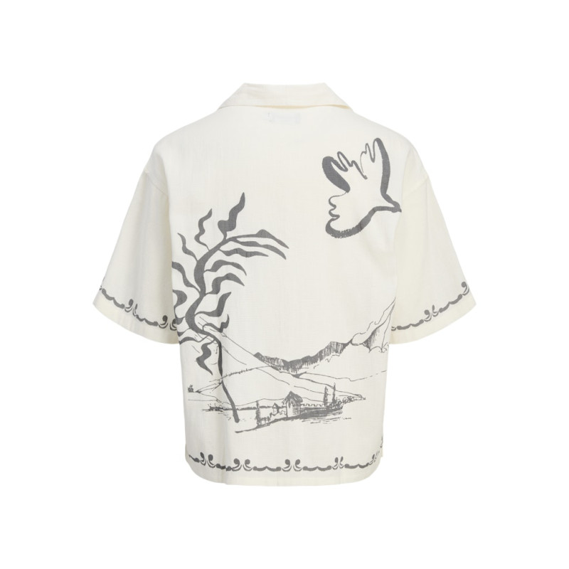 JACK & JONES JUNIOR Acapulco Resort Skjorte - Cloud Dancer