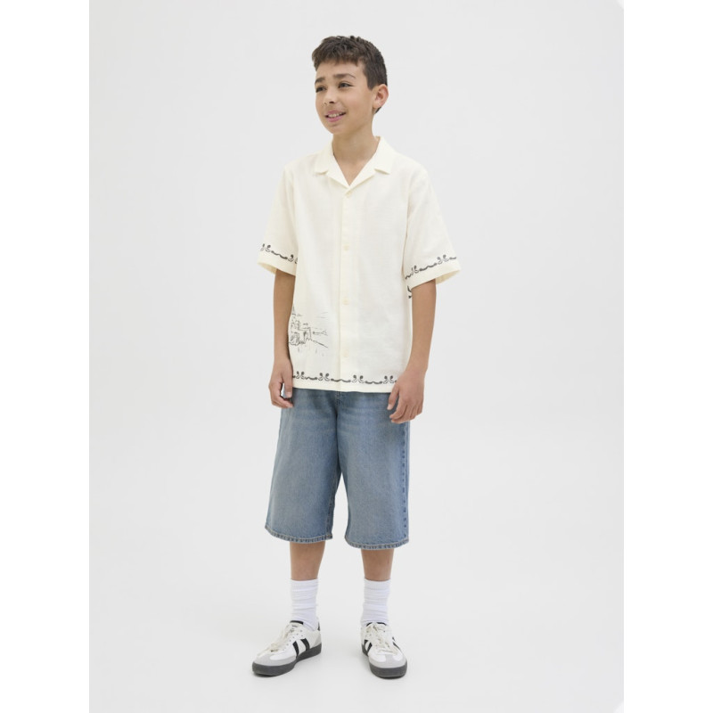 JACK & JONES JUNIOR Acapulco Resort Skjorte - Cloud Dancer