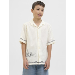 JACK & JONES JUNIOR Acapulco Resort Skjorte - Cloud Dancer